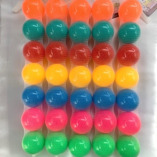 ลูกบอลพลาสติก ลูกบอลหลากสี ลูกบอลบ้านบอล ลูกบอลสระน้ำ ขนาด 7 ซม. ถุงละ 7 ลูก คละสี