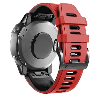 สายนาฬิกาข้อมือซิลิโคน แบบปลดเร็ว ขนาด 26 มม. 22 มม. สองสี สําหรับ Garmin Forerunner 935 945 955 965