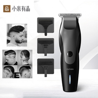 Xiaomi Youpin Hummingbird ไฟฟ้าปัตตาเลี่ยนกรรไกรตัดผม Usb ชาร์จเสียงรบกวนต่ำ Trimmer 3แปรงหวีผมสีดำ
