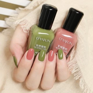 O'YAFUN สีทาเล็บ น้ำยาทาเล็บกึ่งเจล ไม่ต้องอบ สีสันสวยงาม แฟชั่น ขนาด 15 ml.