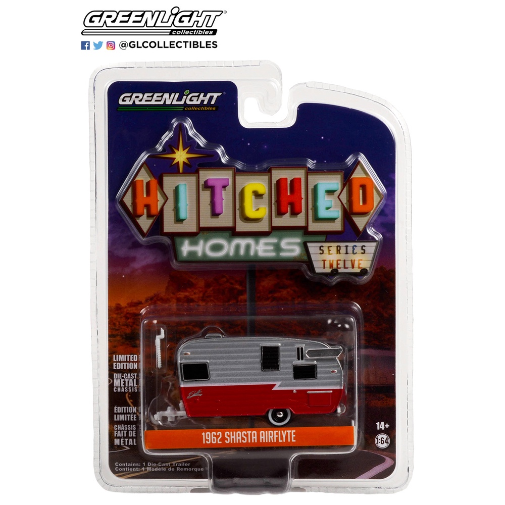 Greenlight 1/64 Hitched Homes Series 12 1962 Shasta Airflyte 34120-F