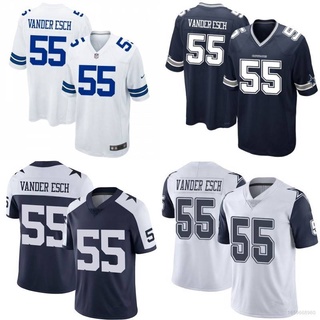 ใหม่ เสื้อกีฬาแขนสั้น ลายทีมชาติฟุตบอล Dallas Cowboys NFL Vander Esch No.55 ทรงหลวม สําหรับผู้ชาย และผู้หญิง