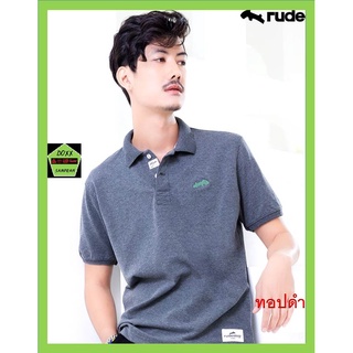 Rudedog เสื้อโปโล ชาย หญิง รุ่น Backslash สีทอปดำ