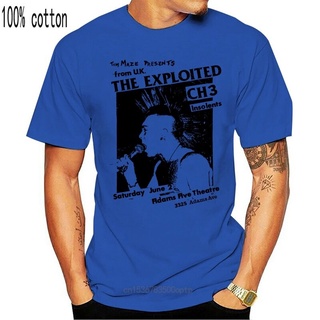 พร้อมส่ง เสื้อยืดแขนสั้น คอกลม ผ้าฝ้าย 100% พิมพ์ลาย The Exploited Hardcore Punk Rock Gbh Uk Subs Cr หลากสี แฟชั่นฤดูร้อ