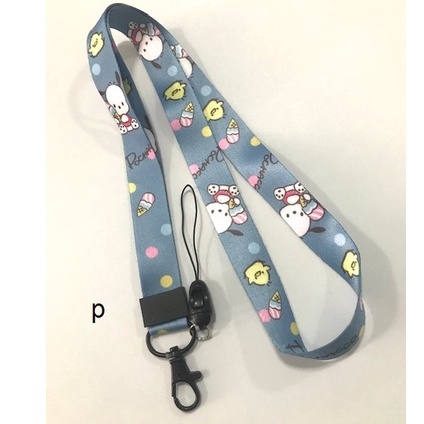 POCHACCO GSK สายคล้องคอ สายคล้องบัตร ห้อยโทรศัพท์ ลาย POCHACCO GSK น่ารัก มีก้ามปู มีห่วงเล็ก ถอดได้