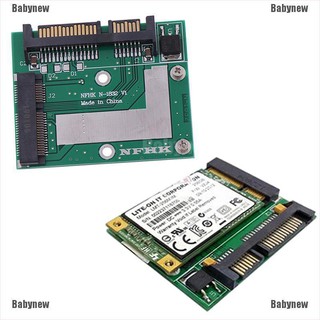 Babynew อะแดปเตอร์แปลงการ์ด Mini PCIe SSD mSATA SSD เป็น SATA 6.0 GPS 2.5