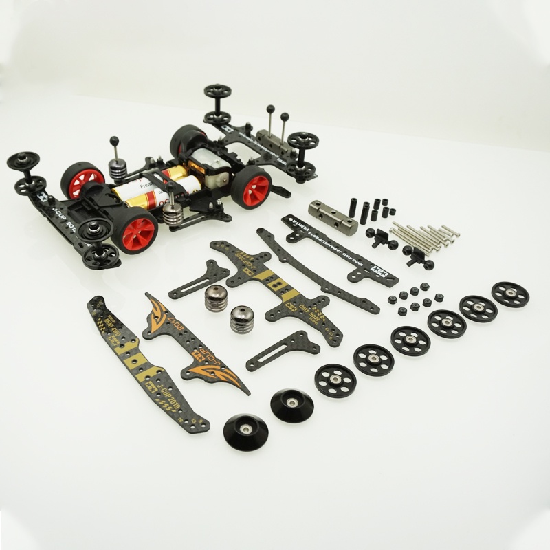 Self Made Tamiya Mini 4WD คาร์บอนด้านหน้าด้านหลัง Break Roller Spancer Damper Full Newer การตั้งค่าส