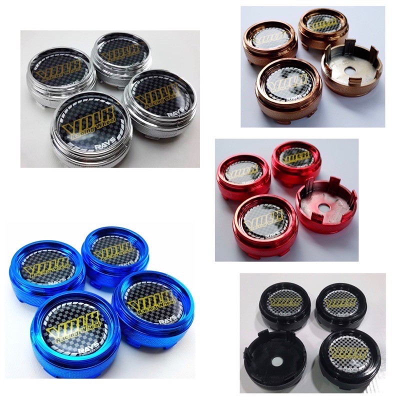 ฝาครอบดุมล้อแม็กขอบ 15-17 TE-37 // RE-30 // CE-28 สำหรับล้อแม็ก สติ๊กเกอร์ Volk ขนาด 62 มิล 1ชุด 4ชิ