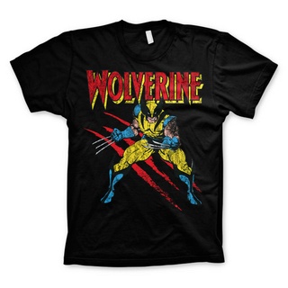 คอลูกเรือเสื้อยืด พิมพ์ลาย Wolverine X-Men Logan Marvel แฟชั่นสําหรับผู้ชายS-5XL