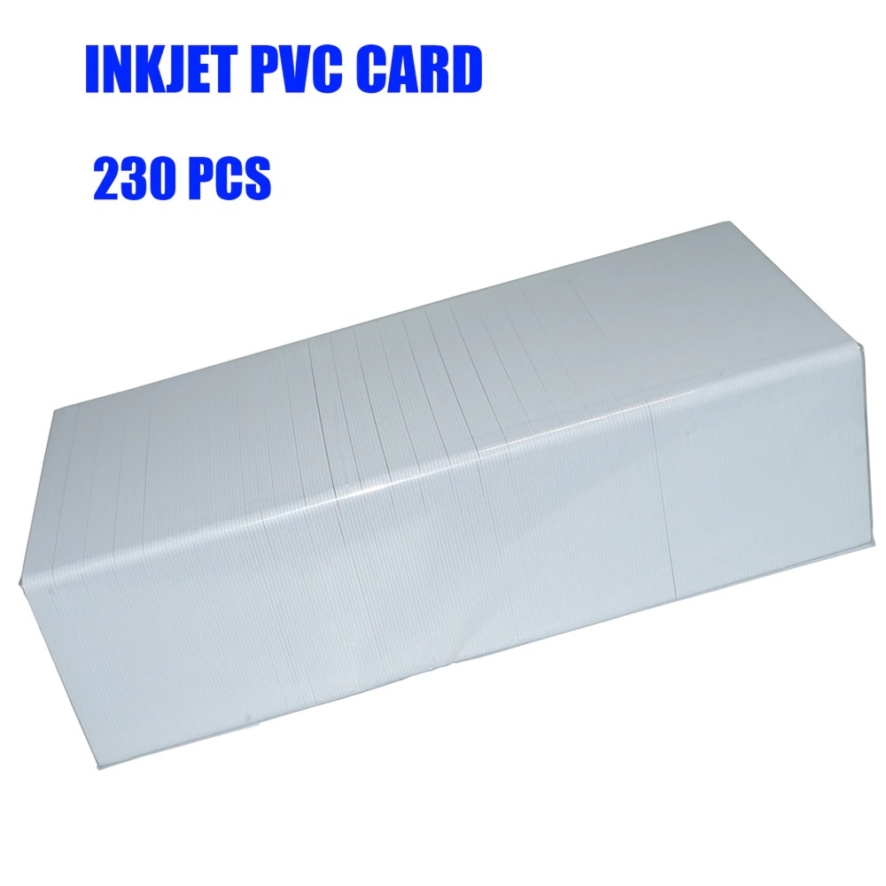 230PCs Blank Plastic PVC Card Inkjet Printable id Card for Epson Canon Printer Business Card White M
