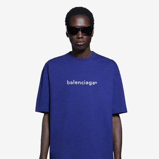 Balenciaga ใหม่ เสื้อยืดแขนสั้น พิมพ์ลายกล่องจดหมาย สําหรับผู้ชาย