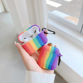 rainbow เคสซิลิโคนลายสายรุ้งสําหรับ Airpods 1 2 3 Pro