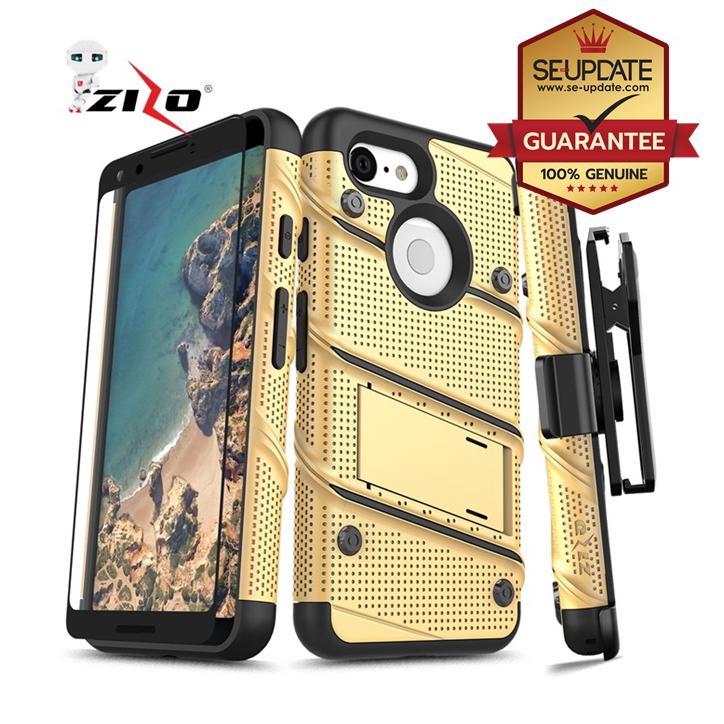 เคส Google Pixel 3 Zizo Bolt Series : GOLD / BLACK + แถมกระจกนิรภัยและสายคล้องคอ