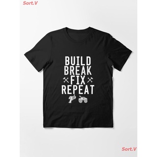 Sort.V โลโก้ Build Break Fix Repeat RC Car Radio Control Racing T Shirt Essential T-Shirt เสื้อยืดพิมพ์ลาย เสื้อยืดโลโก้