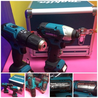 MAKITA COMBO KIT COMBO SET HP333DZ+TD110DZ+BOX12V สว่านไร้สายจาะปูนและสว่านขันสกูร 2ตัว(รุ่นใหม่)