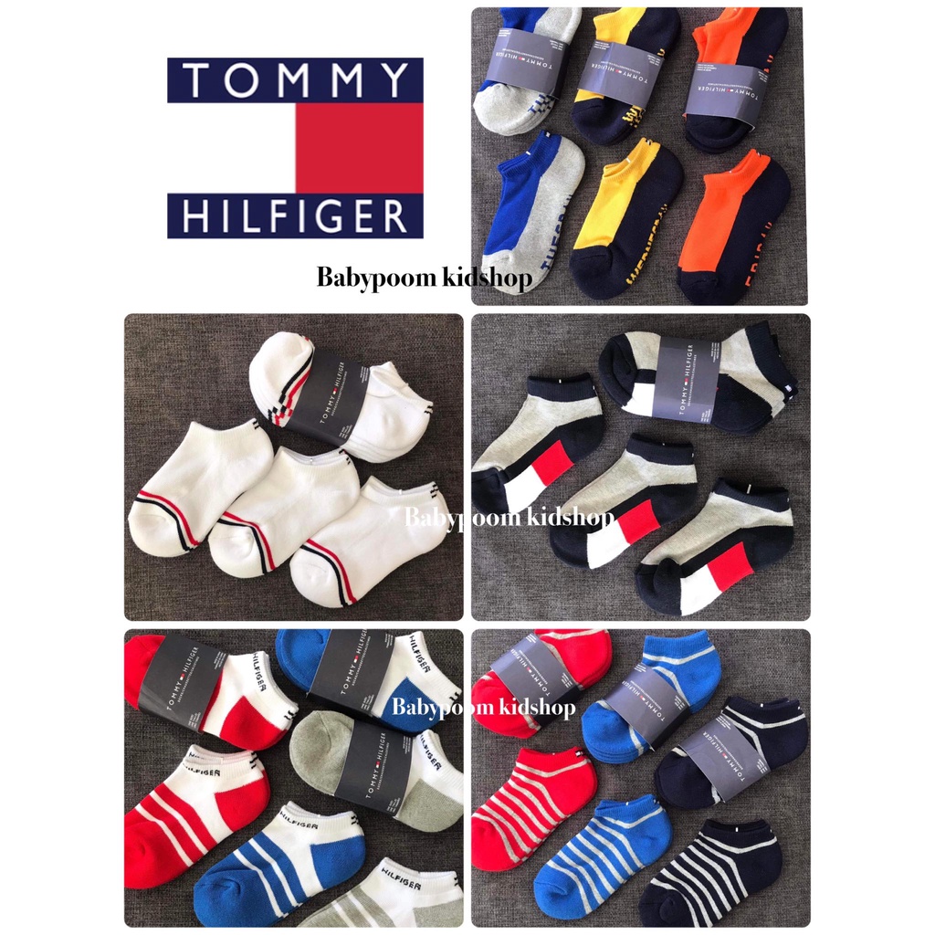 Tommy Hilfiger Sock ถุงเท้าเด็กแบบข้อสั้น ราคาคู่ละ 59B