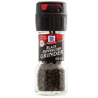 McCormick Black Peppercorn Grinder แม็คคอร์มิค พริกไทยดำ แบบขวดฝาบด 28 กรัม เครื่องปรุงและผงปรุงรส  พริกไทย