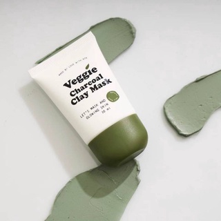 ราคาต่อหลอด มาส์กไพรเย็น VEGGIE CHARCOAL CLAY MASK มาส์กโคลนสูตรผักสีเขียว ขนาด 30 กรัม รหัสสินค้า MF.3034