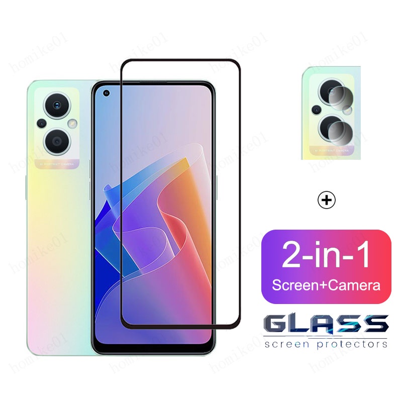 ฟิล์มกระจก OPPO Reno 8Z 5G กระจกนิรภัย HD ป้องกันหน้าจอ สำหรับ OPPO Reno8 Z 8 7 7Z 6Z 5 4Z 5G 4 Pro 3 2 in 1 ฟิล์มกระจกกันเลนส์กล้อง