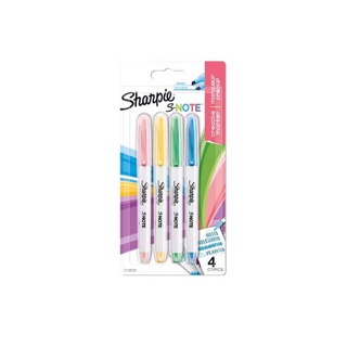 Sharpie (ชาร์ปี้) ปากกาHighlight ปากกาไฮไลท์ ปากกาเน้นข้อความ Sharpie note คละสี Set 4ด้าม