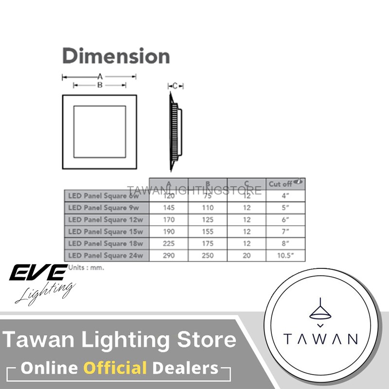 EVE โคมไฟดาวไลท์แอลอีดีฝังฝ้า ทรงกลม พาแนลแอลอีดี รุ่น Panel Slim แบบกลม Downlight LED 6W 9W 12W 15W 18W 24W รูปที่ 5