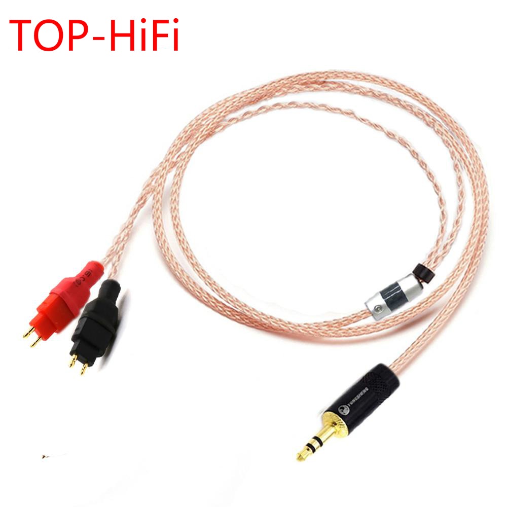 TOP-HiFi 2.5/4.4 มม.Balance เดี่ยวคริสตัลทองแดงหูฟังอัพเกรดสําหรับ HD251 HD650 HD600 HD580 HD525 HDx