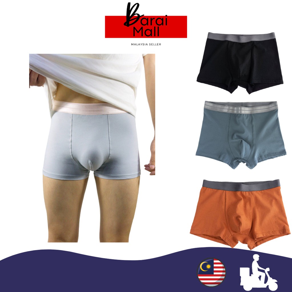 ขนาดบวก 5XL ผู้ชายผ้าฝ้าย Innerwear Boxer Brief Lelaki Boxer Size ใหญ่
