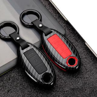 Nissan Carbon Fiber Matte Car Key Cover Case For Nissan Qashqai J10J11 Xt Rail t31t32 kicks Tiida Pathfinder Murano Note Juke Infiniti