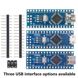 ตัวควบคุมนาโน Mini Type-C Micro USB Nano 3.0 Nano V3.0 พร้อมบูทโหลด สําหรับไดรเวอร์ USB arduino CH340 16Mhz ATMEGA328P ATMEGA168P