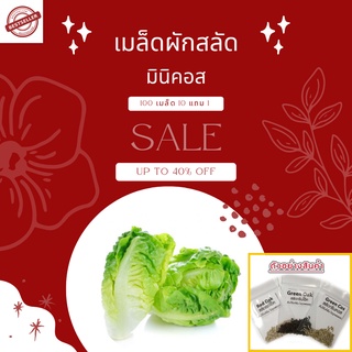 🌱เมล็ดผักสลัดอินทรีย์ มินิคอส 100 เมล็ด 10แถม1🌱อัตราการงอกสูง มีคู่มือการปลูกทุกซอง เมล็ดพันธุ์ เมล็ดพันธุ์ผัก