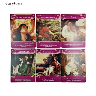 Easyturn ไพ่ทาโรต์ ไพ่ทาโรต์ 44 ใบ สไตล์สเปน สําหรับผู้เริ่มต้น