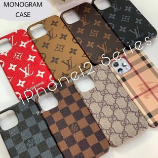 เคสหนังลายพื้น Monogram Case รุ่น iPhone12 Series