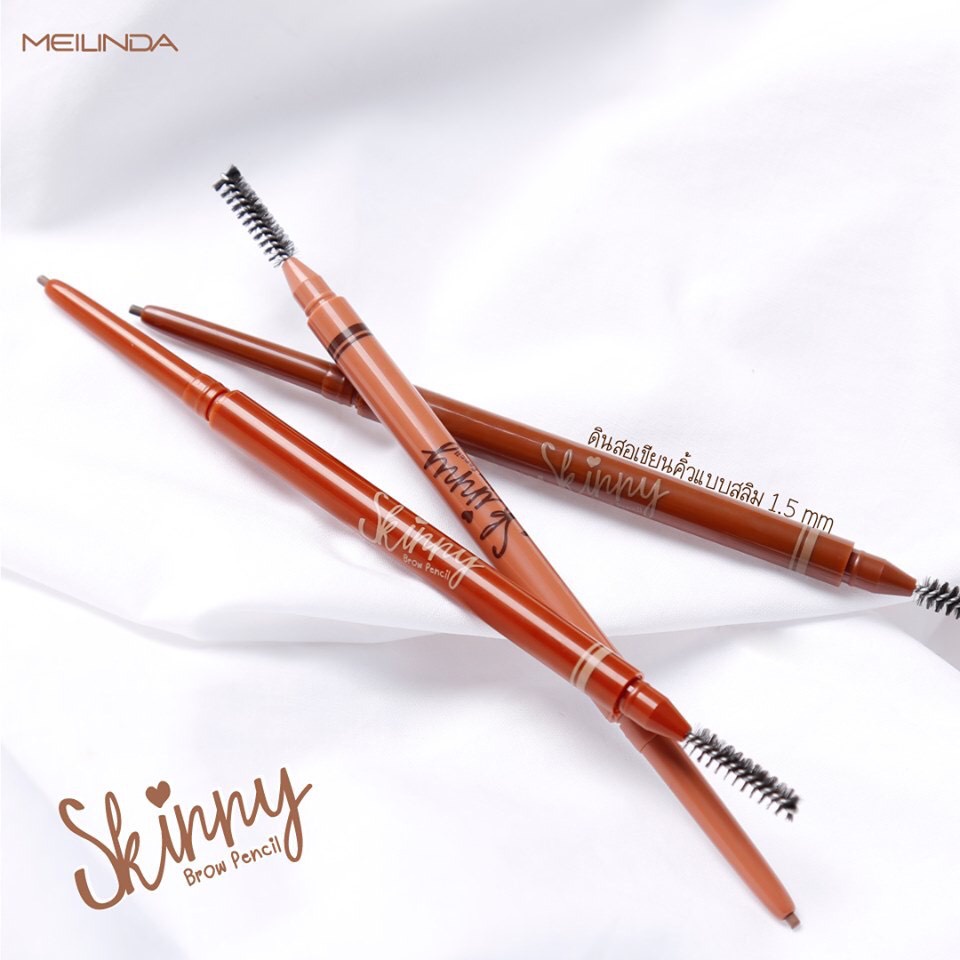 (ใช้โค้ด INCM8L3 ลด 50% สูงสุด 50 บาท)  เมลินดา MEILINDA SKINNY BROW PENCIL #MC3087 ดินสอเขียนคิ้ว สลิม ออโต้