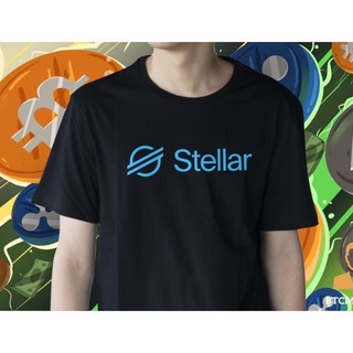 เสื้อยืด T shirts XLM stellar bitcoin  Crypto คริปโต  Cotton Comb 30 พรีเมี่ยม แบรนด์ IDEA T-SHIRTS