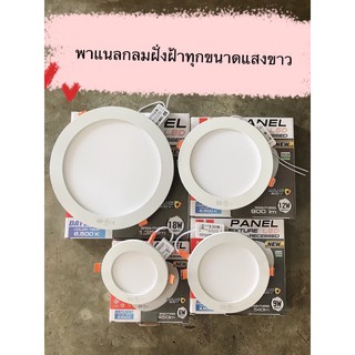 โคมพาเเนล LED ECO Series ทรงกลม ขนาด 6W-24W แบบฝังฝ้าแสงขาว