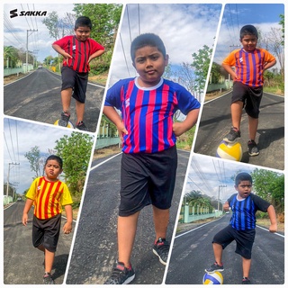 ขายส่ง แพ็ค 10 ตัว เสื้อกีฬาเด็ก เสื้อบอลเด็ก Sakka SKS22001 Stronger Sakka Kid’s sport jersey