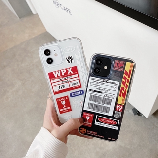 Iphone 11 X 12promax กรณี โปร่งใส DHL ฉลาก เย็น อ่อนนุ่ม TPU กรณี เคสโทรศัพท์สำหรับการป้องกันแบบรวมทุกอย่างสำหรับ IPhone XS XR