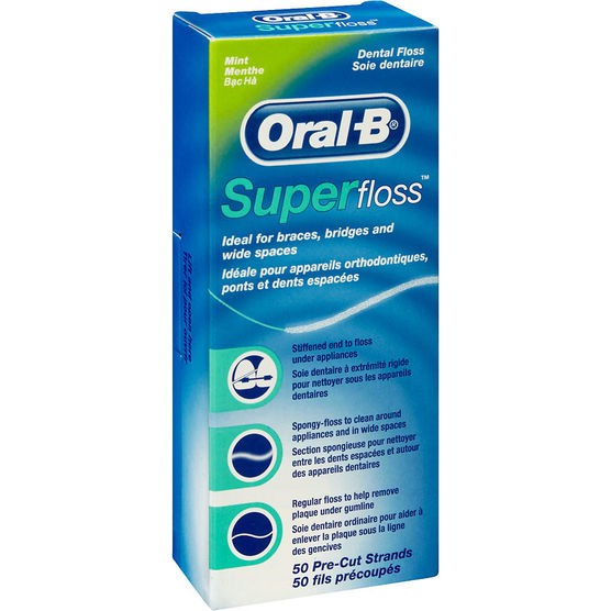 Oral-B Super floss -ไหมขัดฟัน ออรัล-บี ซุปเปอร์ฟลอสมินท์