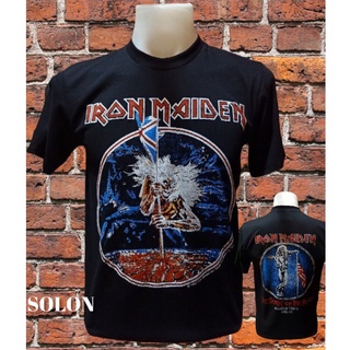 เสื้อวง IRON MAIDEN วงร็อค ไม่มีตะเข็บข้าง คอฟิต ป้ายUSA เสื้อวินเทจ เสื้อทัวร์ วงดนตรีร็อคต่างประเทศ