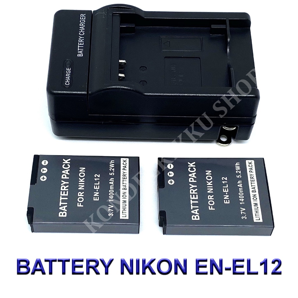 ENEL12 \ EN-EL12 Battery and Charger for Nikon COOLPIX A900,W300,S1200pj,AW120,AW130,P340,S9700,S9900,KeyMission 170,360
