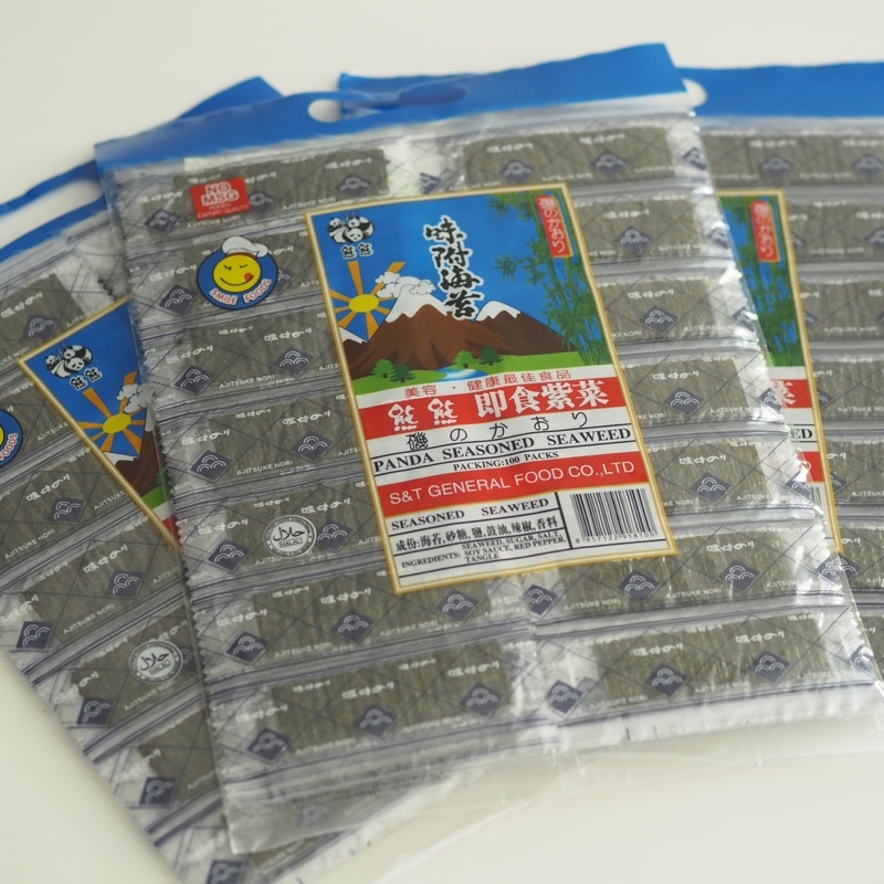 สาหร่ายแผ่นตราแพนด้า 100 ซอง (200 แผ่น)