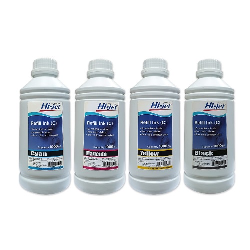 Hi-jet หมึกเติม Inkjet Refill Ink สำหรับแบรนด์ Canon (แคนนอน) หมึกเติมเกรดพรีเมี่ยม หมึกเทียบเท่า 1000 ml. (เลือกสีได้)