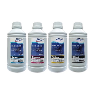 Hi-jet หมึกเติม Inkjet Refill Ink (C) 1000 ml. (เลือกสีได้)