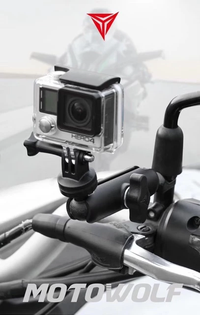 [มีโค้ดส่วนลด ทักแชท]🔥 MOTOWOLF MDL 3519 ขายึดเเฮนด์ ที่ยึดกล้องแอคชั่นแคม Action camera สำหรับติดมอเตอร์ไซด์ thumbnail 5