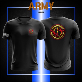 เสื้อยืดผ้าฝ้ายพิมพ์ลายแฟชั่น เสื้อยืด BAJU ASKAR VAT69 ARMY MICROFIBER คอกลม