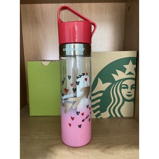 Starbucks Korea ขวดน้ำพลาสติก ลายหัวใจ 591 ml. ของแท้