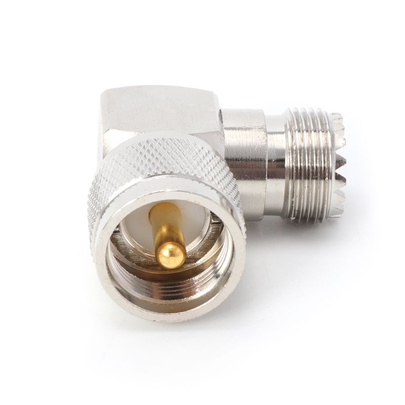 UHF PL 259 Male Plug to SO239 Female Jack Right Angle 90 Degree RF อะแดปเตอร์