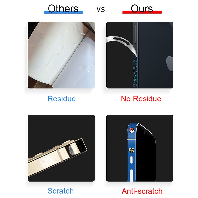 ไทเทเนียมสีด้านข้างสําหรับ Nubia Red Magic 8 8S 9 9S 10 10S 11 Pro Decal ผิว, กรอบป้องกันหน้าจอห่อ, Redmagic Border ฟิล์มสติกเกอร์ - รูปที่ 4