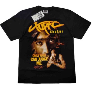 คอตต้อนคอกลม◘☽เสื้อวง 2Pac Hip Hop T-shirt เสื้อยืดวง 2Pac TupacS-5XL