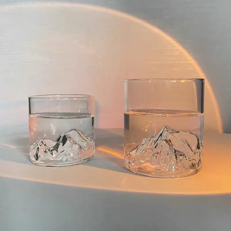 พร้อมส่ง! 『BK holiday shop』 แก้วสั้น สไตล์เกาหลี ทรงภูเขา ใส่เครื่องดื่มเย็นสุดหรู